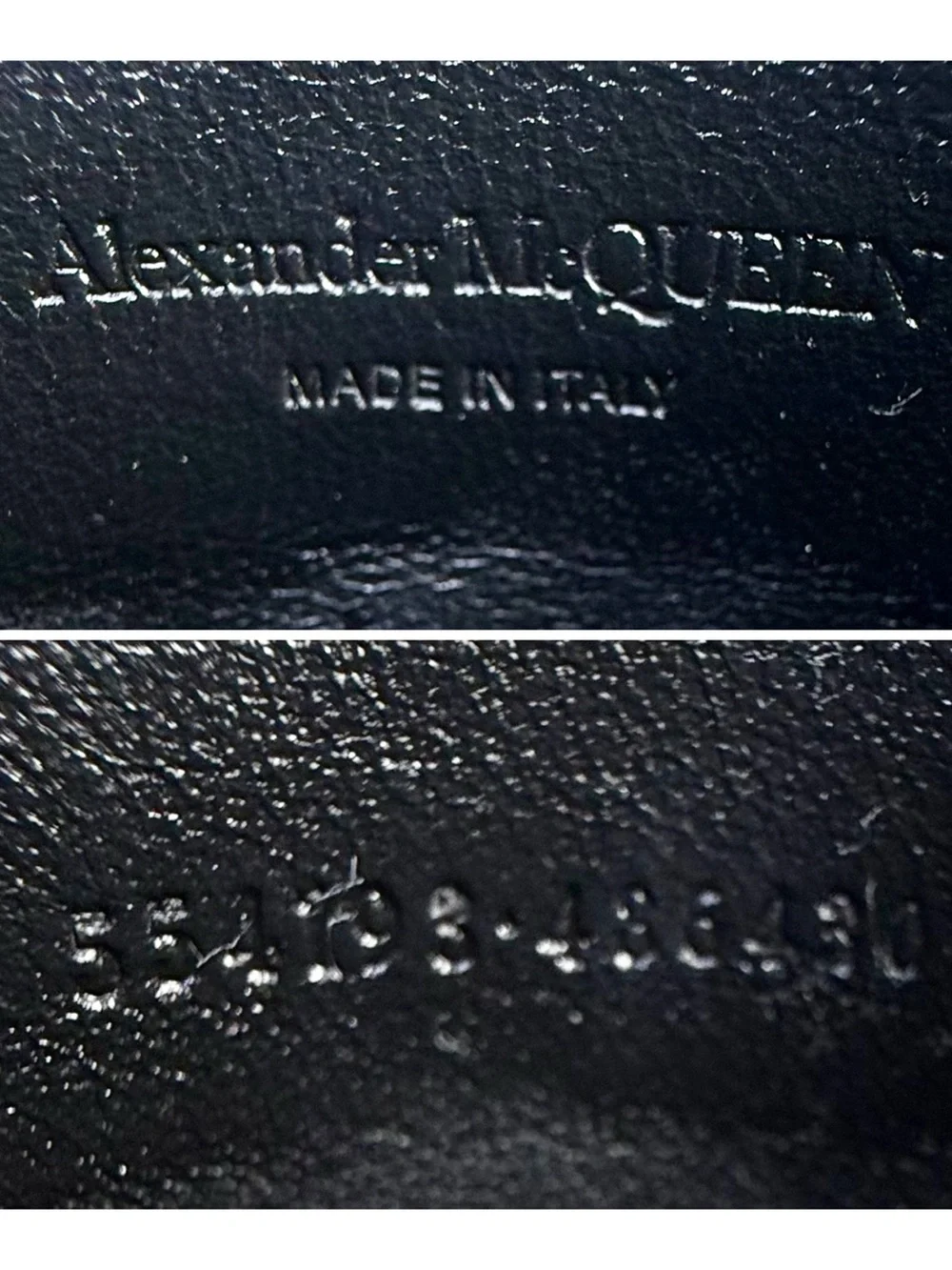 Alexander McQueen Black Leather Crystal Skull CardHolder
